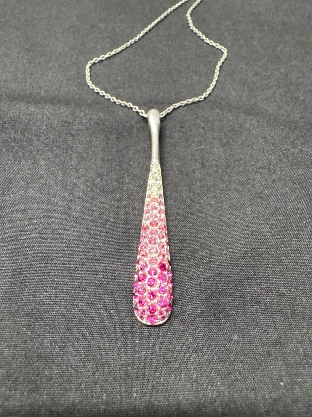 NVC Nataliya V. Collister Sterling Silver Pendant Necklace Pink & White Gradient